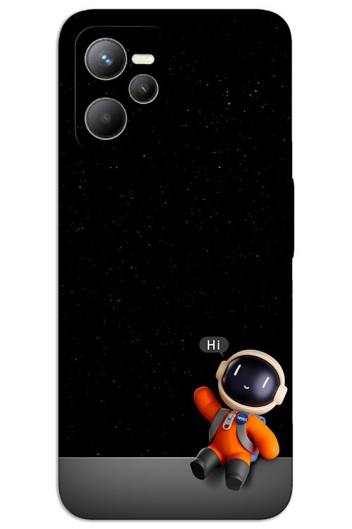 Realme C35 Kılıf HD Desen Baskılı Arka Kapak - Astronot Hi