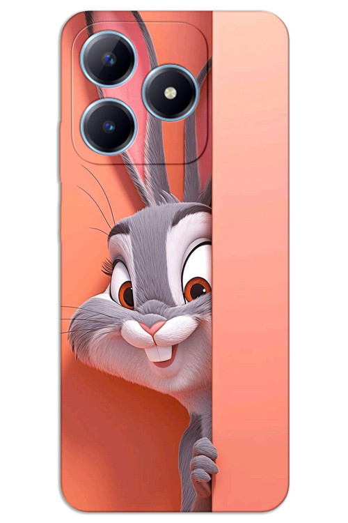Realme Note 50 Kılıf HD Desen Baskılı Arka Kapak - BugsBunny 2