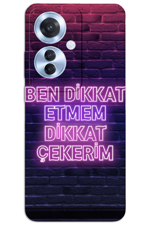 Oppo Reno 11F Kılıf HD Desen Baskılı Arka Kapak - Dikkat Çekerim