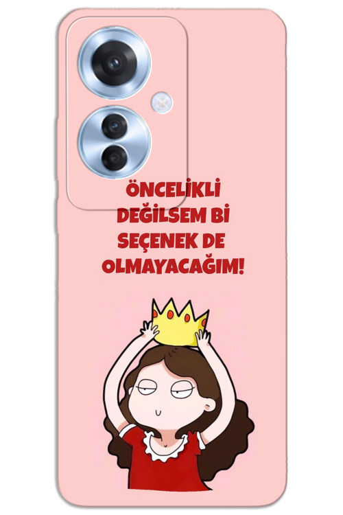 Oppo Reno 11F Kılıf HD Desen Baskılı Arka Kapak - Seçenek Değilim