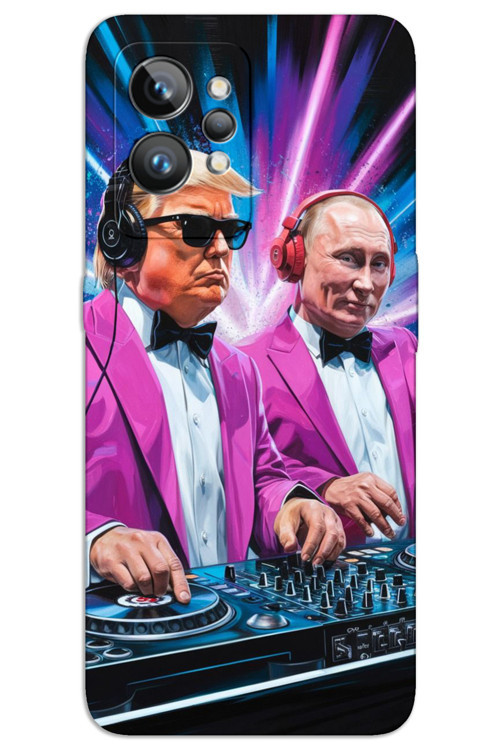 Realme GT 2 Pro Kılıf HD Desen Baskılı Arka Kapak - DJ Trump Putin