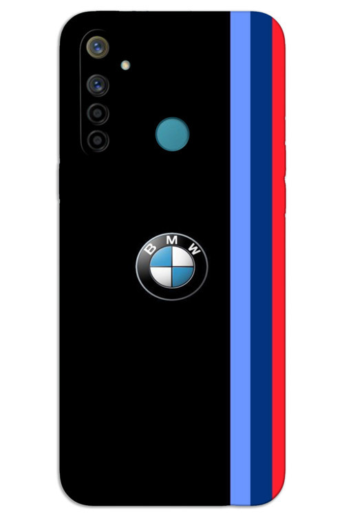 Realme 5i Kılıf HD Desen Baskılı Arka Kapak - Siyah Üç Şerit