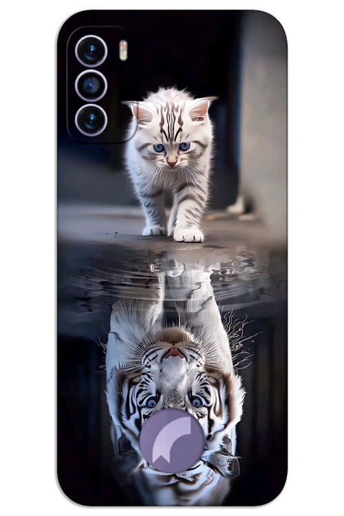 Reeder S19 Max Pro-S Kılıf HD Desen Baskılı Arka Kapak - Kedi Yansıması