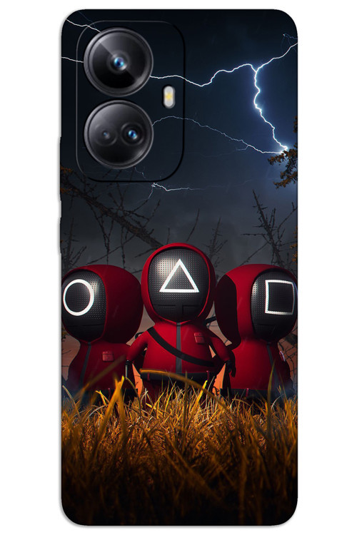 Realme 10 Pro Plus 5G Kılıf HD Desen Baskılı Arka Kapak - Squid Game Minyon