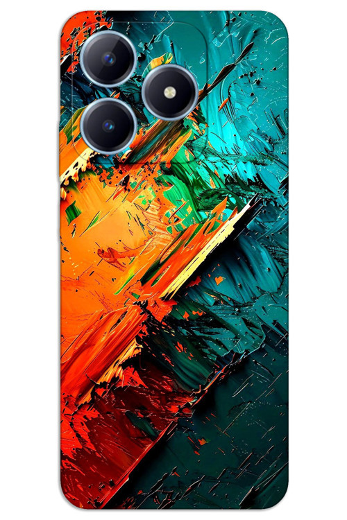Realme C63 Kılıf HD Desen Baskılı Arka Kapak - Kristal
