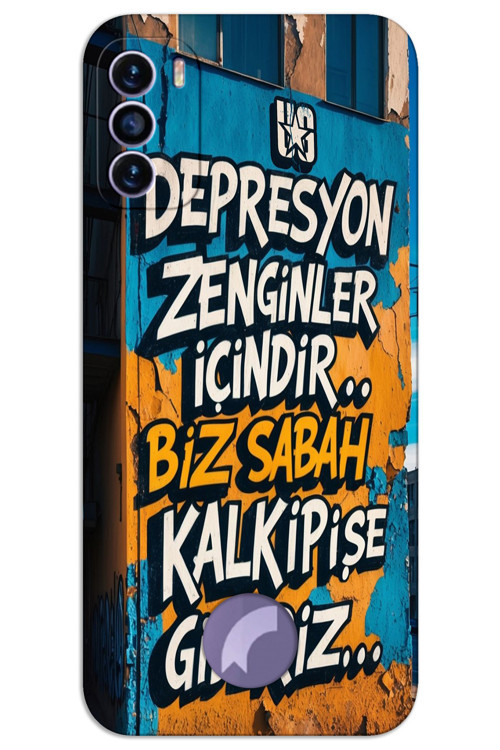 Reeder S19 Max Pro-S Kılıf HD Desen Baskılı Arka Kapak - Depresyon