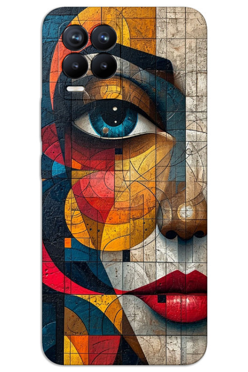 Realme 8 Pro Kılıf HD Desen Baskılı Arka Kapak - Sanat Yüz