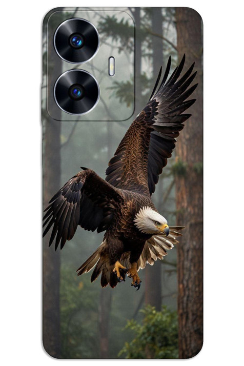 Realme C55 Kılıf HD Desen Baskılı Arka Kapak - Kartal