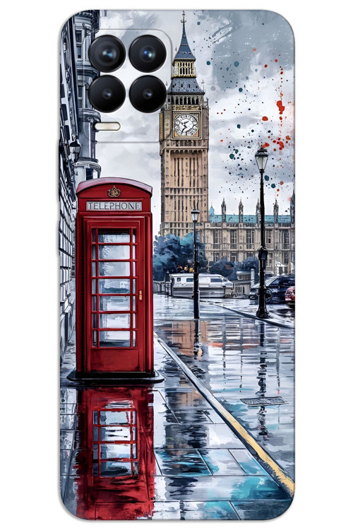 Realme 8 Pro Kılıf HD Desen Baskılı Arka Kapak - London