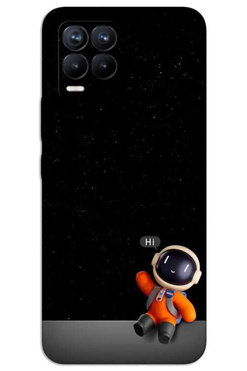 Realme 8 Kılıf HD Desen Baskılı Arka Kapak - Astronot Hi