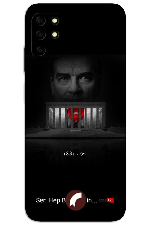 Reeder S19 Max Kılıf HD Desen Baskılı Arka Kapak - Atatürk Bizimlesin