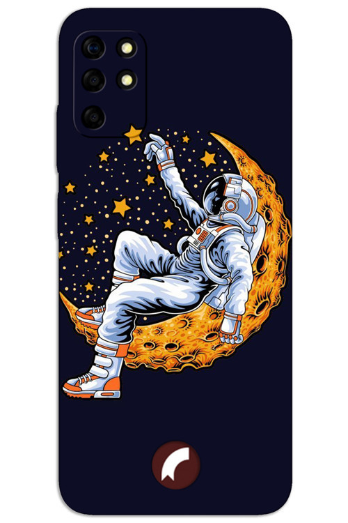 Reeder S19 Max Kılıf HD Desen Baskılı Arka Kapak - Astronot Ay