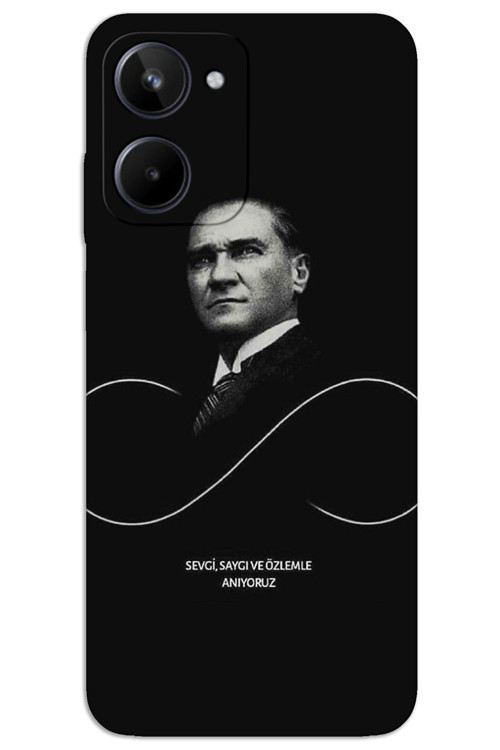 Realme 10 4G Kılıf HD Desen Baskılı Arka Kapak - Atatürk Sonsuzluk