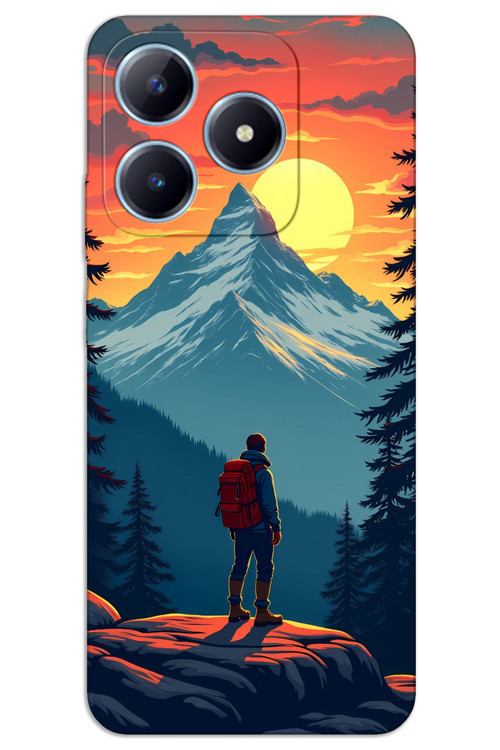 Realme Note 50 Kılıf HD Desen Baskılı Arka Kapak - Everest