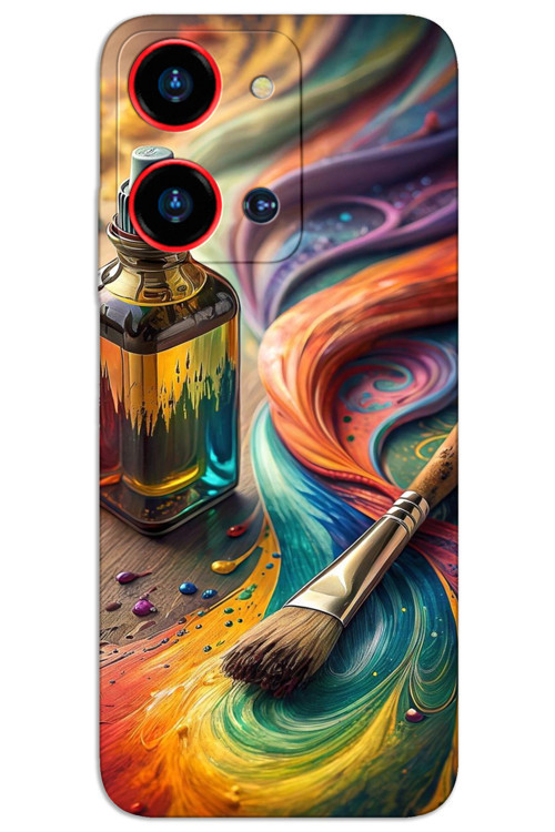 Reeder S19 Max Pro-S-Zoom Kılıf HD Desen Baskılı Arka Kapak - Fırça Palet