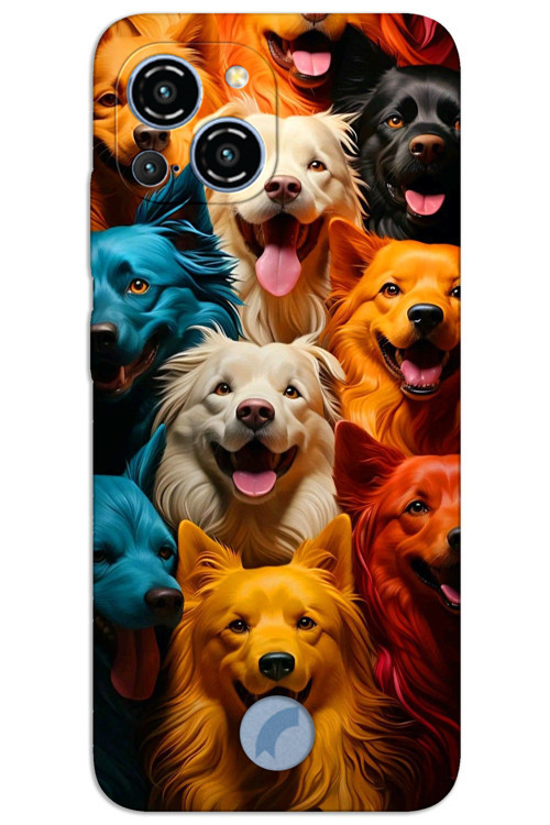 Reeder S23 Pro Max Kılıf HD Desen Baskılı Arka Kapak - Renkli Köpekler