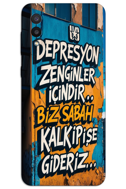 Samsung Galaxy A02 Kılıf HD Desen Baskılı Arka Kapak - Depresyon