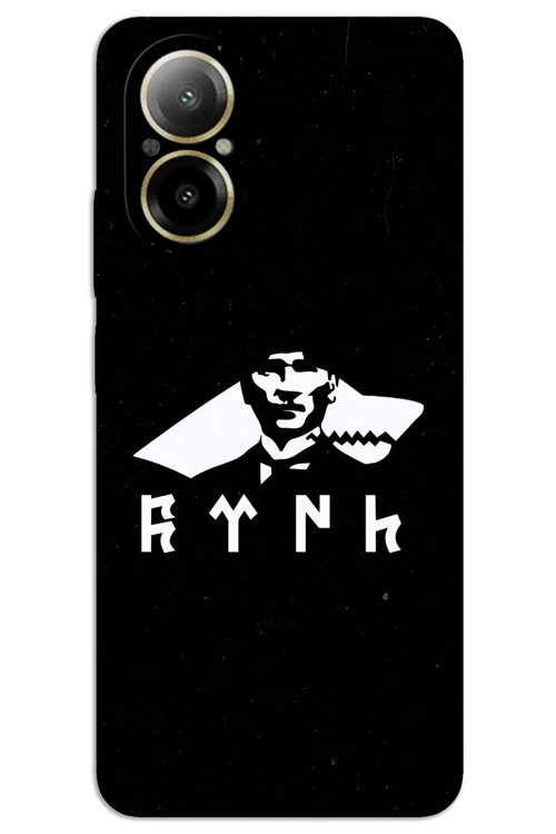 Realme 12 Lite Kılıf HD Desen Baskılı Arka Kapak - Atatürk Kurt