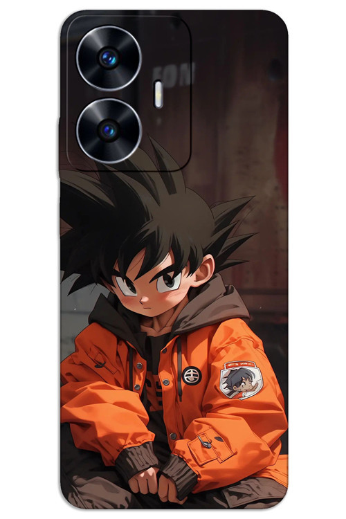 Realme C55 Kılıf HD Desen Baskılı Arka Kapak - Goku