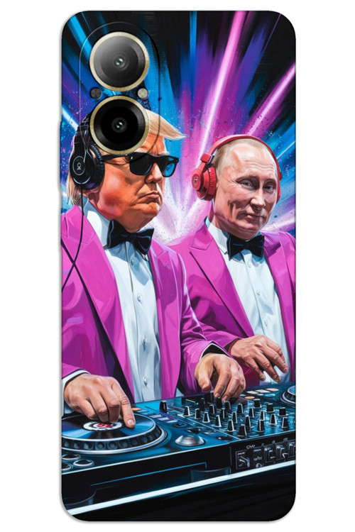 Realme 12 Lite Kılıf HD Desen Baskılı Arka Kapak - DJ Trump Putin