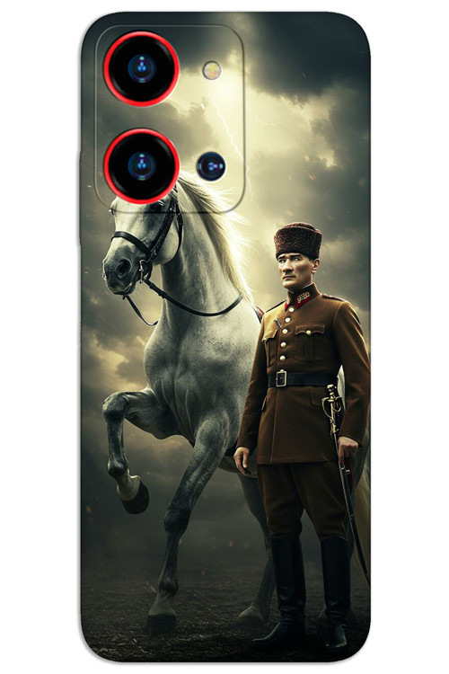 Reeder S19 Max Pro-S-Zoom Kılıf HD Desen Baskılı Arka Kapak - Atatürk Şimşek