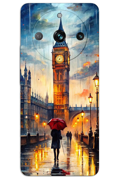 Realme 11 Pro Kılıf HD Desen Baskılı Arka Kapak - Saat Kulesi