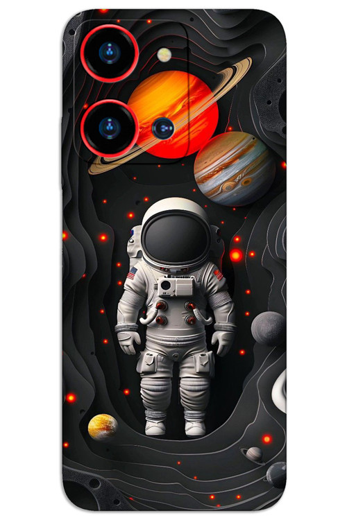 Reeder S19 Max Pro-S-Zoom Kılıf HD Desen Baskılı Arka Kapak - Astronot Gezegenler
