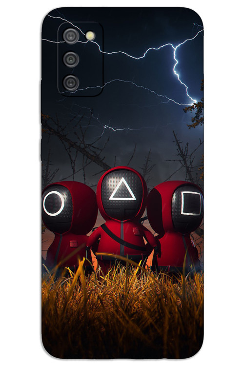 Samsung Galaxy A03S Kılıf HD Desen Baskılı Arka Kapak - Squid Game Minyon