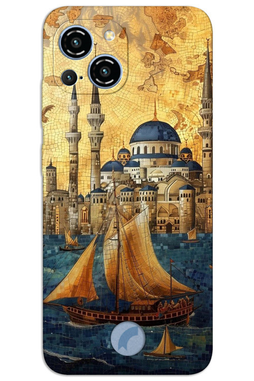 Reeder S23 Pro Max Kılıf HD Desen Baskılı Arka Kapak - Yelkenli Süleymaniye