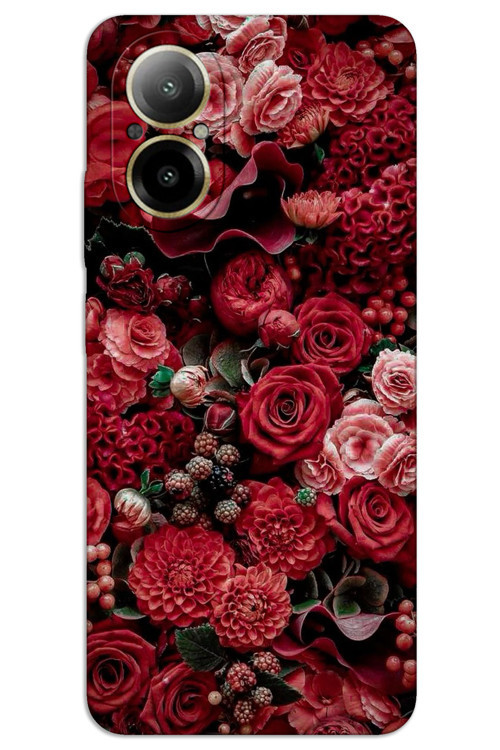 Realme 12 Lite Kılıf HD Desen Baskılı Arka Kapak - Güller
