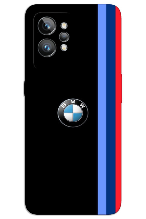 Realme GT 2 Kılıf HD Desen Baskılı Arka Kapak - Siyah Üç Şerit