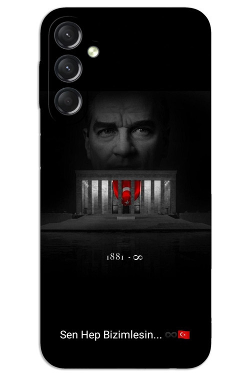 Samsung Galaxy A04s Kılıf HD Desen Baskılı Arka Kapak - Atatürk Bizimlesin