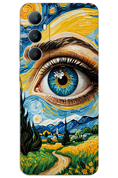 Realme C65 Kılıf HD Desen Baskılı Arka Kapak - Sanat Göz