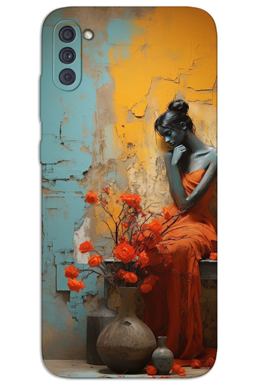 Samsung Galaxy A11 / M11 Kılıf HD Desen Baskılı Arka Kapak - Yalnız Kadın