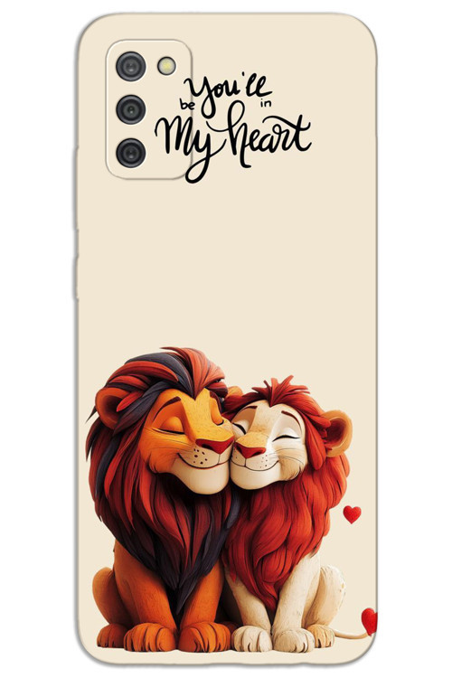 Samsung Galaxy A02S Kılıf HD Desen Baskılı Arka Kapak - Aslan Kral