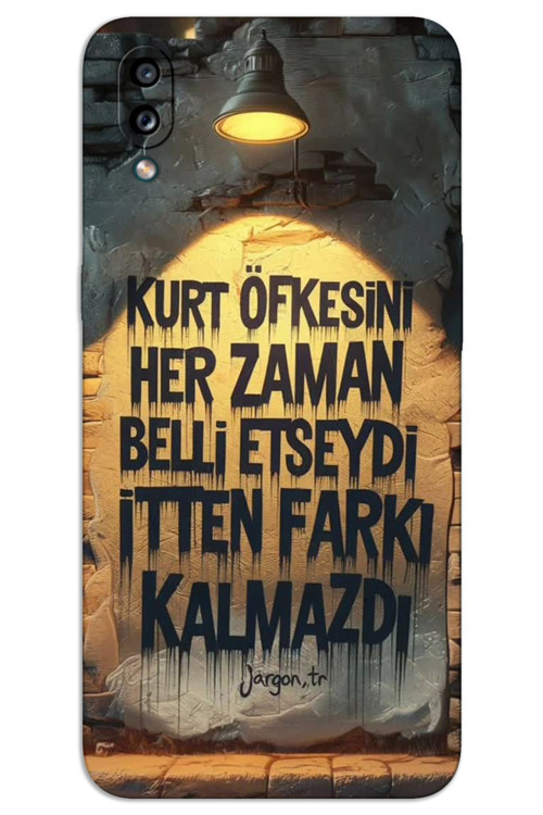 Samsung Galaxy A10S Kılıf HD Desen Baskılı Arka Kapak - Kurt Öfkesi