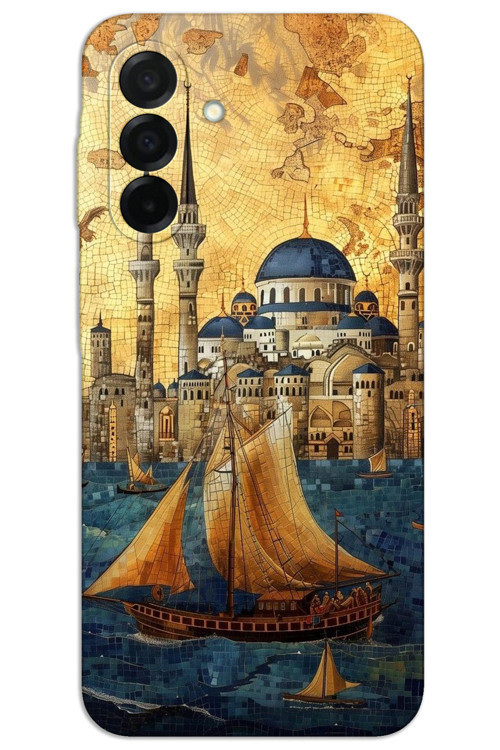 Samsung Galaxy A26 Kılıf HD Desen Baskılı Arka Kapak - Yelkenli Süleymaniye