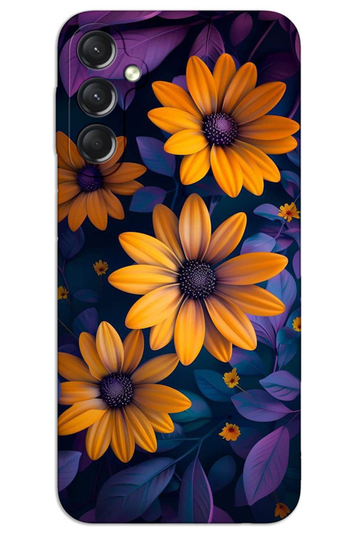 Samsung Galaxy A25 Kılıf HD Desen Baskılı Arka Kapak - Sarı Çiçek