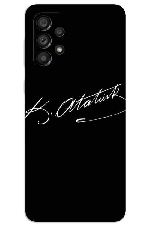 Samsung Galaxy A33 Kılıf HD Desen Baskılı Arka Kapak - Atatürk İmza