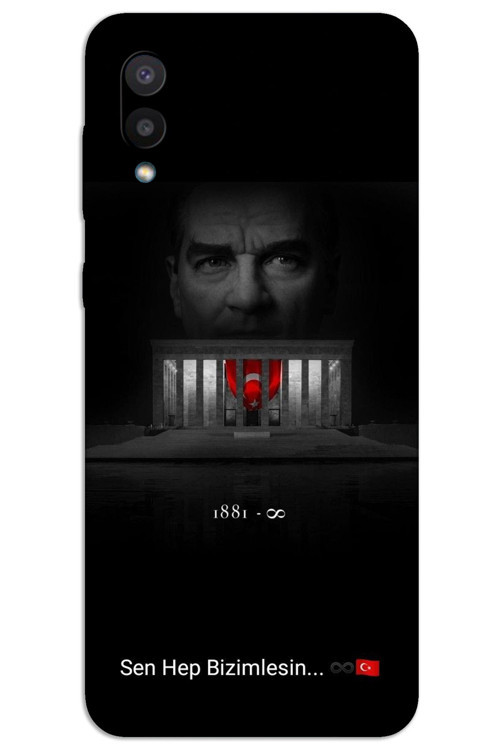 Samsung Galaxy A02 Kılıf HD Desen Baskılı Arka Kapak - Atatürk Bizimlesin