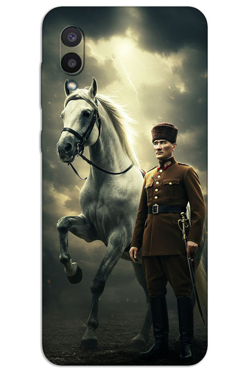 Samsung Galaxy A02 Kılıf HD Desen Baskılı Arka Kapak - Atatürk Şimşek