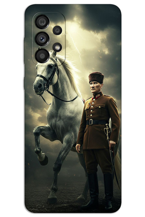 Samsung Galaxy A33 Kılıf HD Desen Baskılı Arka Kapak - Atatürk Şimşek