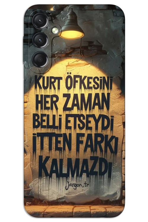 Samsung Galaxy A34 Kılıf HD Desen Baskılı Arka Kapak - Kurt Öfkesi