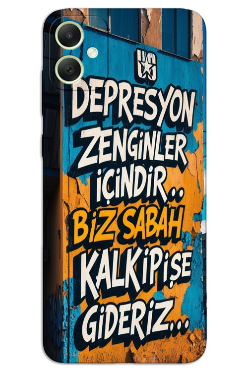Samsung Galaxy A06 Kılıf HD Desen Baskılı Arka Kapak - Depresyon