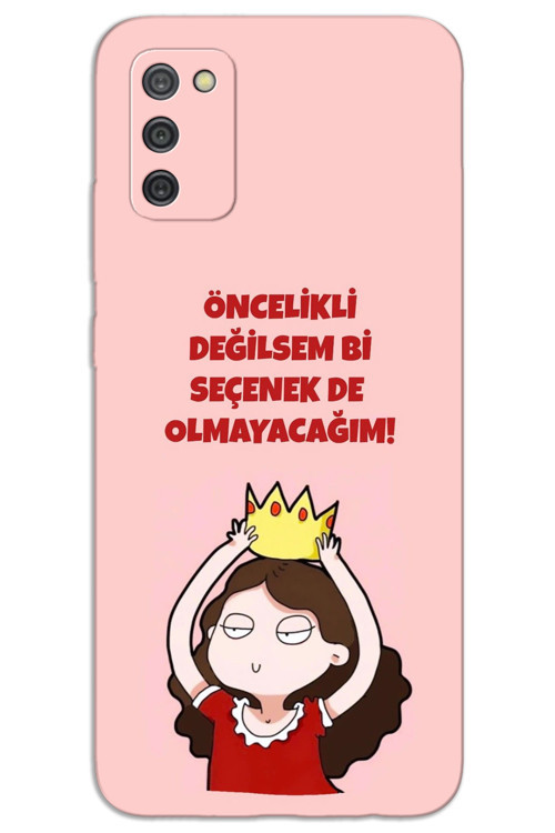 Samsung Galaxy A02S Kılıf HD Desen Baskılı Arka Kapak - Seçenek Değilim