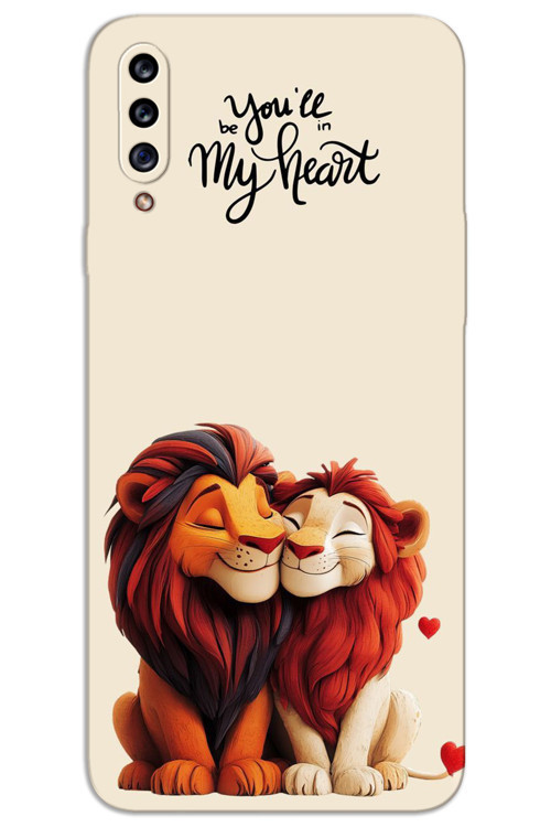 Samsung Galaxy A20s Kılıf HD Desen Baskılı Arka Kapak - Aslan Kral