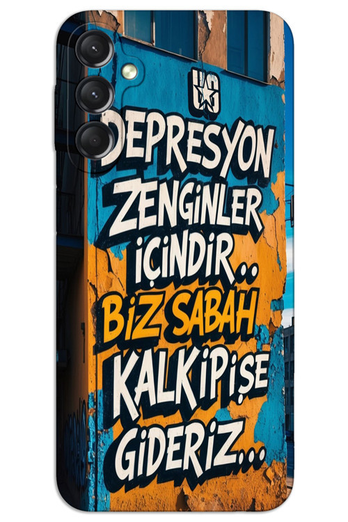 Samsung Galaxy A24 Kılıf HD Desen Baskılı Arka Kapak - Depresyon