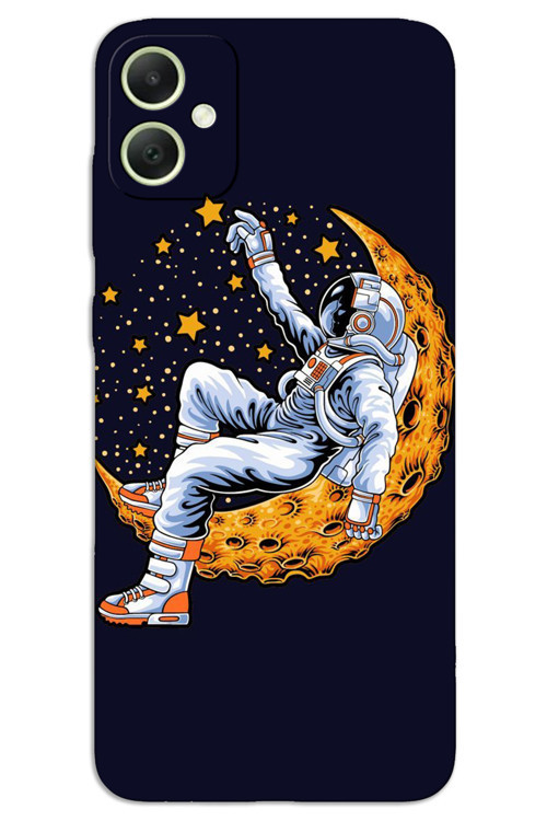 Samsung Galaxy A04 Kılıf HD Desen Baskılı Arka Kapak - Astronot Ay