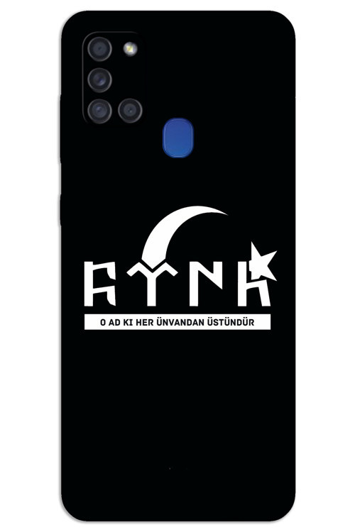 Samsung Galaxy A21s Kılıf HD Desen Baskılı Arka Kapak - Türk