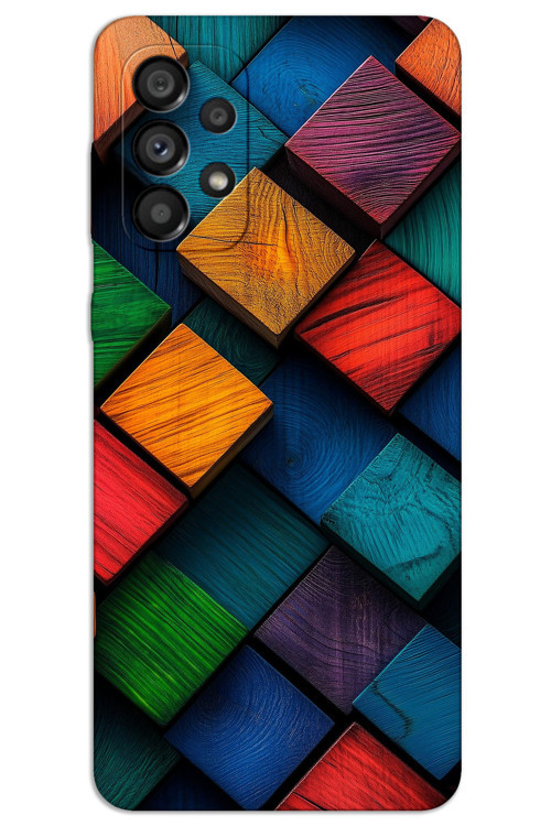 Samsung Galaxy A52 Kılıf HD Desen Baskılı Arka Kapak - Kare Desen